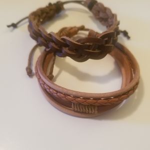Fashionable Leather Style Cuff bracelets